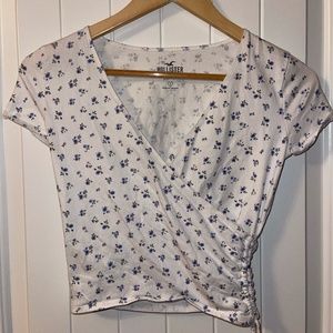 Hollister Cropped Floral Print Baby Tee